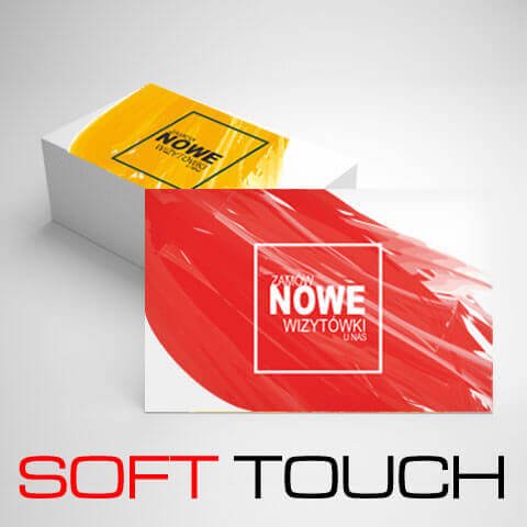 wizytówki soft touch